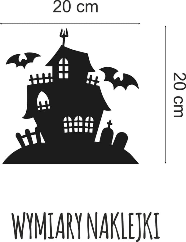 ISO HALLOWEEN-TARRA Tarrat Aavemainen LINNA Kauhukoristeiden ikkuna NH_008