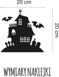 Pikkukuva 3 / 3: ISO HALLOWEEN-TARRA Tarrat Aavemainen LINNA Kauhukoristeiden ikkuna NH_008