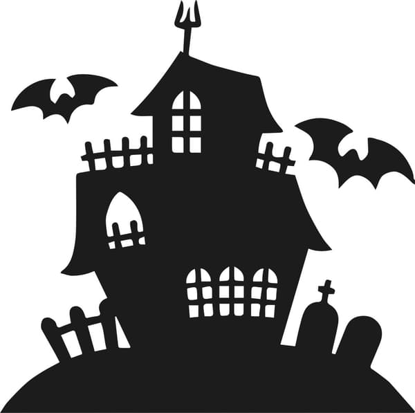 STORE HALLOWEEN-KLISTERMÆRKER Klistermærker Uhyggeligt SLOT Gyserdekoration vindue NH_008