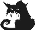 Pikkukuva 1 / 4: ISOT HALLOWEEN-TARRAT Tarrat MUSTA KISSA Aavemainen Hauska Synkkä NH_005