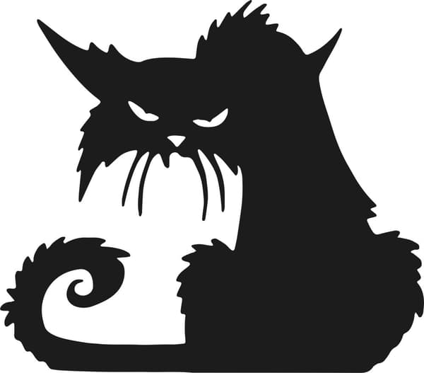 ISOT HALLOWEEN-TARRAT Tarrat MUSTA KISSA Aavemainen Hauska Synkkä NH_005