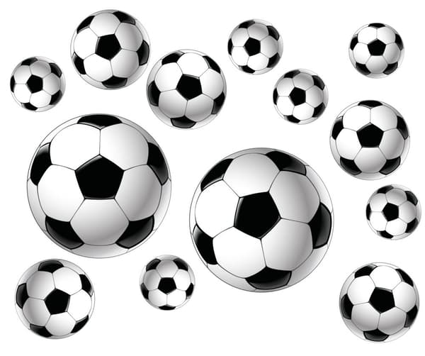 3D-FOTBOLLSTICKERS STORA SET