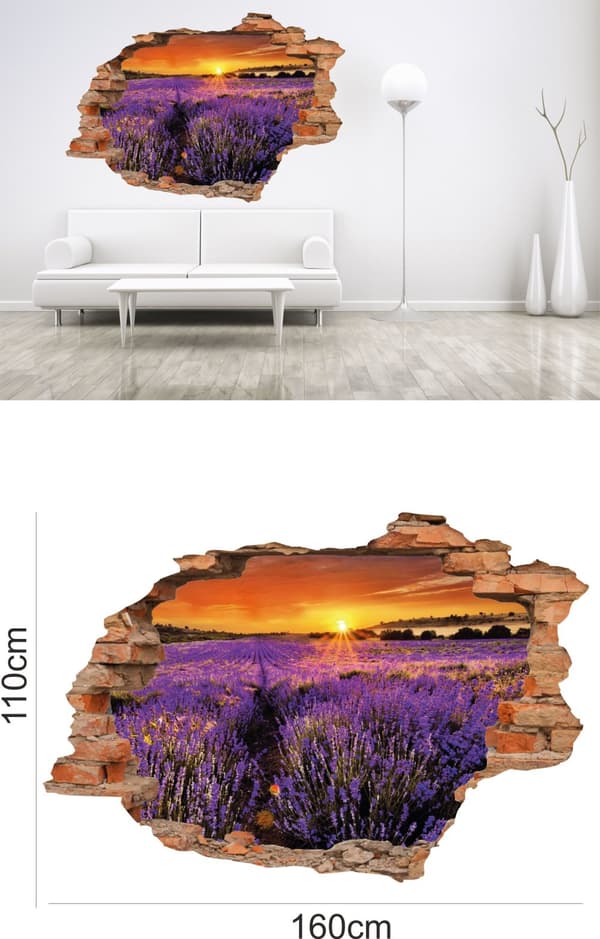 3D-KLISTERMÆRKER fototapet BRICK VIEW 160 x 110