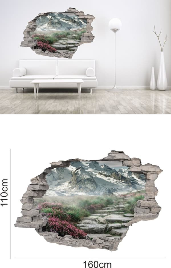 3D-TARROJA VALOKUVATAPETTI TIILINÄKYMÄ 160 x 110