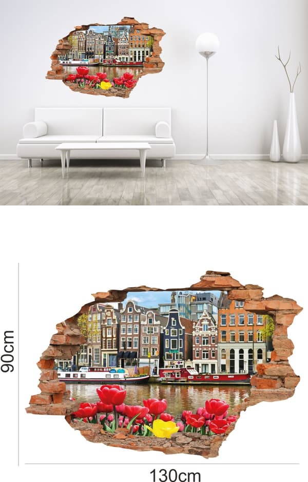3D-TARRAT valokuvatapetti BRICK NÄKYMÄ 130 x 90