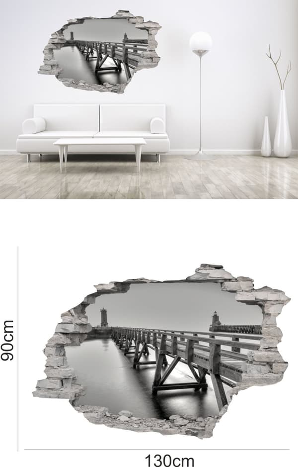 3D-TARROJA VALOKUVATAPETTI TIILINÄKYMÄ 130 x 90