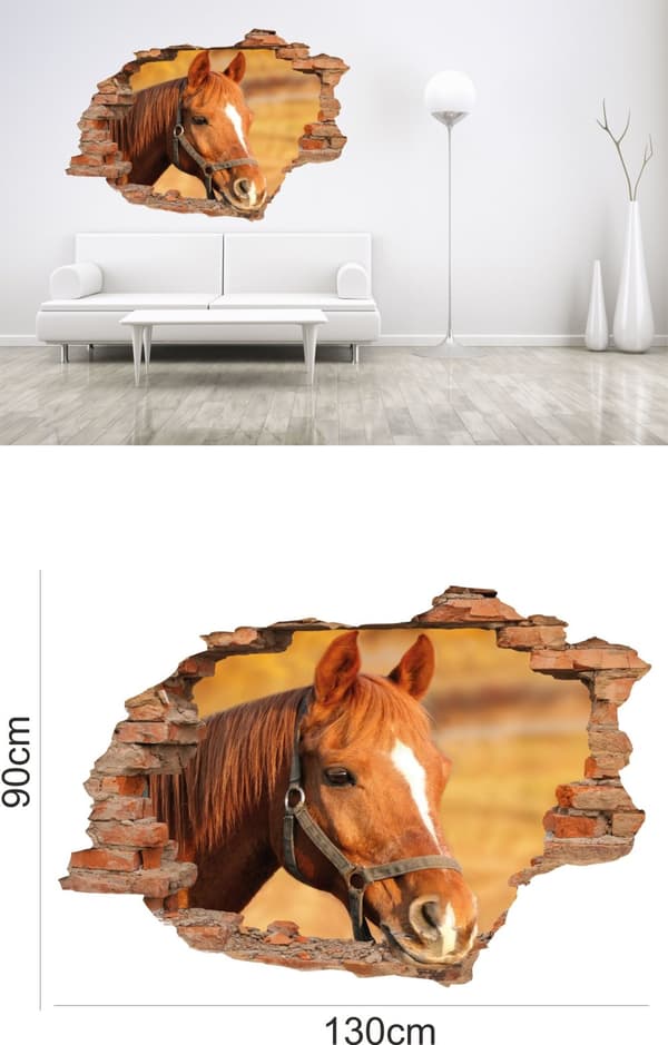 3D-KLISTERMÆRKER fototapet BRICK WITH A UDSIGT 130 x 90