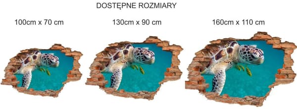 3D-vægklistermærker Mursten med udsigt 130 x 90