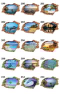 Miniatyrbillede 4 af 9: 3D-vægklistermærker Mursten med udsigt 130 x 90
