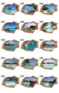 Miniatyrbillede 7 af 9: 3D-vægklistermærker Mursten med udsigt 130 x 90