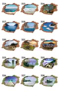 Miniatyrbillede 9 af 9: 3D-vægklistermærker Mursten med udsigt 130 x 90