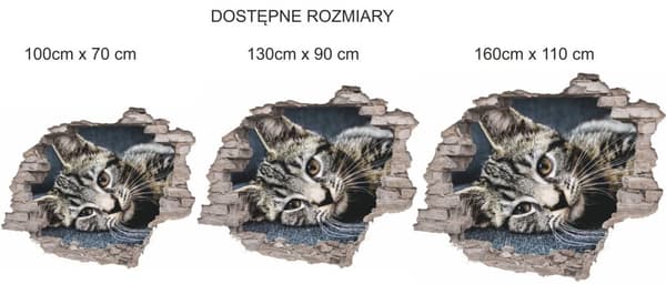 3D-murstensklistermærker med udsyn til dyr