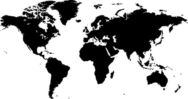 VÆGKLISTERS VERDENSKORT 100 X 50