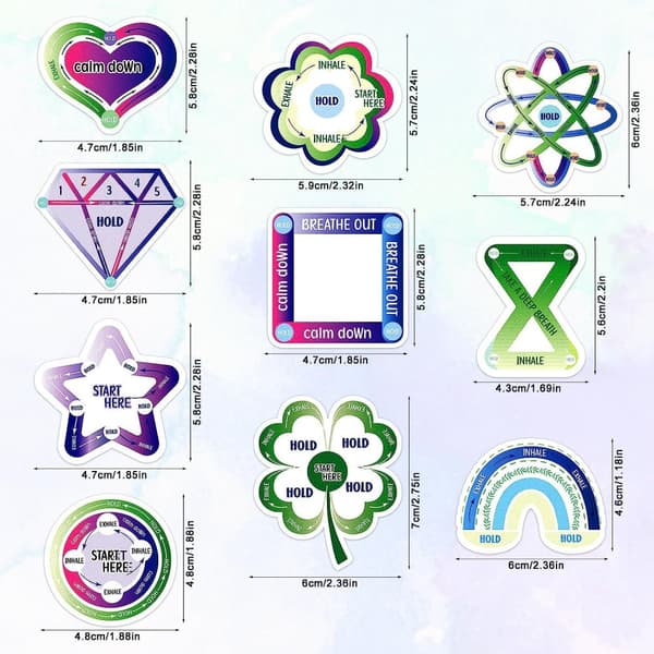 INF Diamond Flower Sensoriske Klistremerker - 10 Pakning for Ro