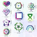 Miniatyrbilde 4 av 5: INF Diamond Flower Sensoriske Klistremerker - 10 Pakning for Ro
