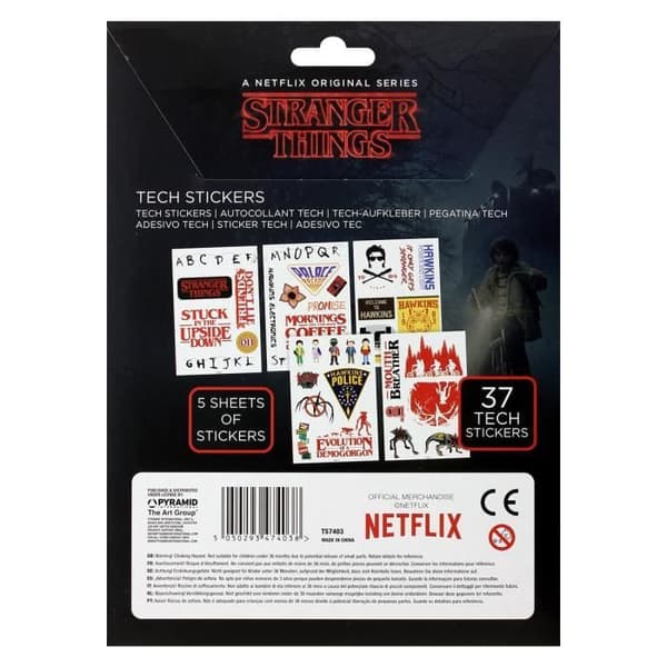 Tech-dekaler - Stranger Things - Vit - Vuxen - Unisex