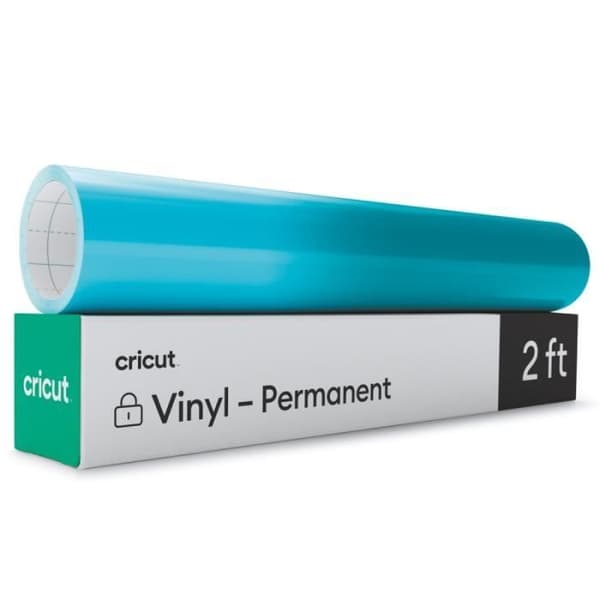 Permanent självhäftande termoplastisk vinyl - Cricut - Kallblå - 30,5 x 60 cm - Idealisk för skapelser