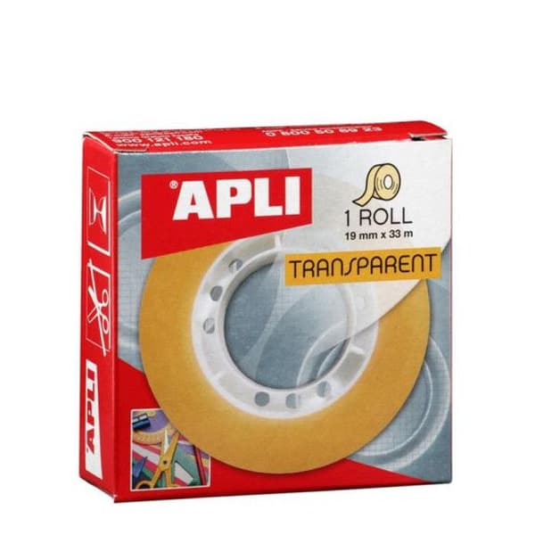 Gommetter - APLI - Rulle av 2360 - Stjerner 11 mm og 20 mm - Rød - Permanent limt