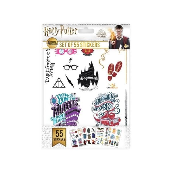 Set med klistermärken - CINEREPLICAS - Harry Potter - Symboler - Vit - Vuxen