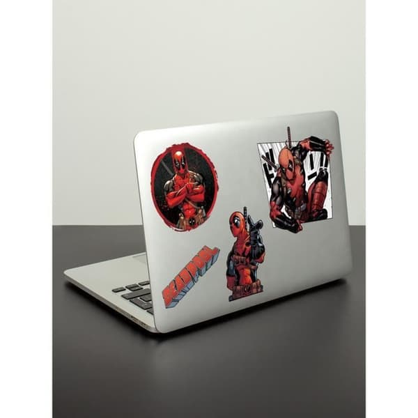 Deadpool Decal Gadget - MARVEL - Comic Art Print - Vit
