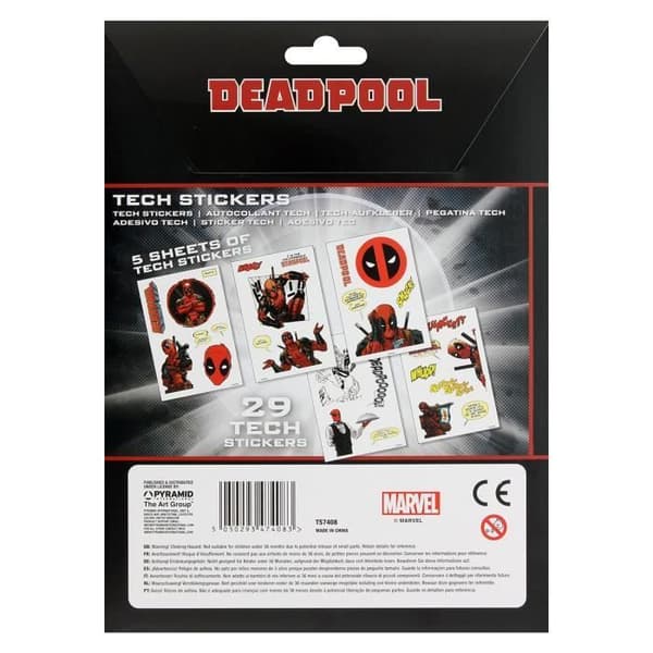 Deadpool Decal Gadget - MARVEL - Comic Art Print - Vit