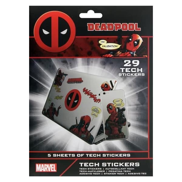 Deadpool Decal Gadget - MARVEL - Comic Art Print - Vit