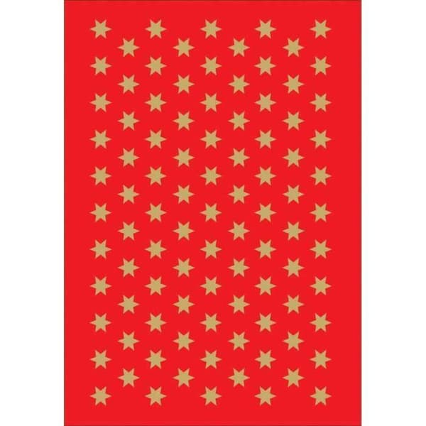 Julklistermärken - HERMA - Stjärnor - 10 mm - Guld - 3 ark med 105 etiketter
