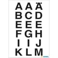 Miniatyrbild 2 av 2: Självhäftande bokstäver A-Z - HERMA - 20 x 20 mm - Väderbeständiga - Svart - Transparent film