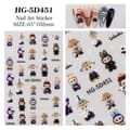 Miniatyrbilde 2 av 4: INF 5D Embossed Nail Stickers - Søte tegneseriedesign Model 3