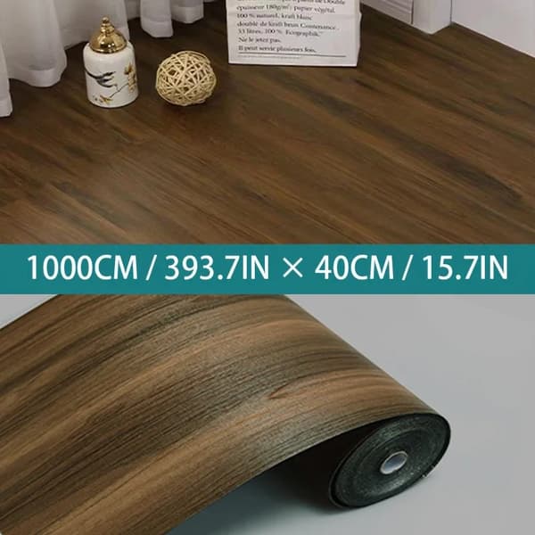 Puupintainen itsekeliävä tarra, 40 cm x 1000 cm, vedenkestävä PVC, liukumaton pinta,A, 40cmX10m