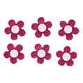 Miniatyrbild 1 av 2: Klistremerker Papirblomster Rosa Nellike med Halvperle og Klebepunkt 20 Stykker