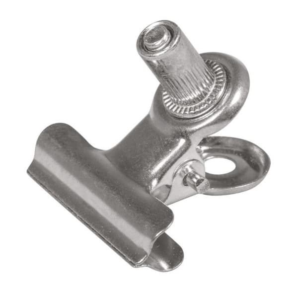 Metallklipp med skruv, silver, 2,2x2,2cm, 3 stycken