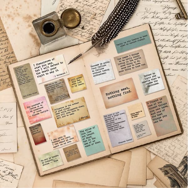 INF Retro Inspirerende Citat Klistermærker til DIY Scrapbooking