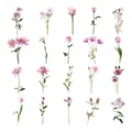 Miniatyrbillede 3 af 5: INF Gennemsigtige blomsterklistermærker til DIY-journalisering Flerfarvet 1