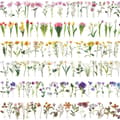 Miniatyrbillede 2 af 5: INF Gennemsigtige blomsterklistermærker til DIY-journalisering Flerfarvet 1