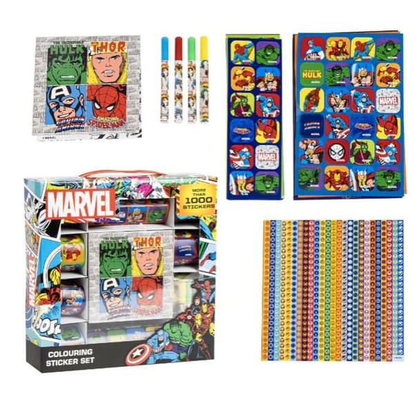 Sett med klistremerker Marvel Flerfarget 41 x 58 x 3 cm