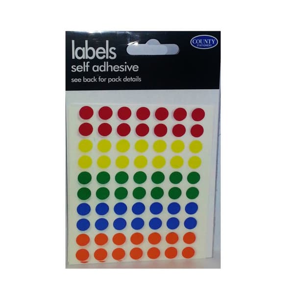 Tiger Stationery Coloured Self-Adhesive Label (Pack of 10) Multicoloured One Size