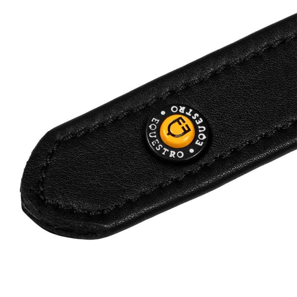 Equestro Double Curved Buckle Læderremme Sort 125 cm