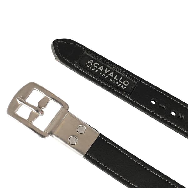 Acavallo Calfskin Læderremme Sort 160 cm