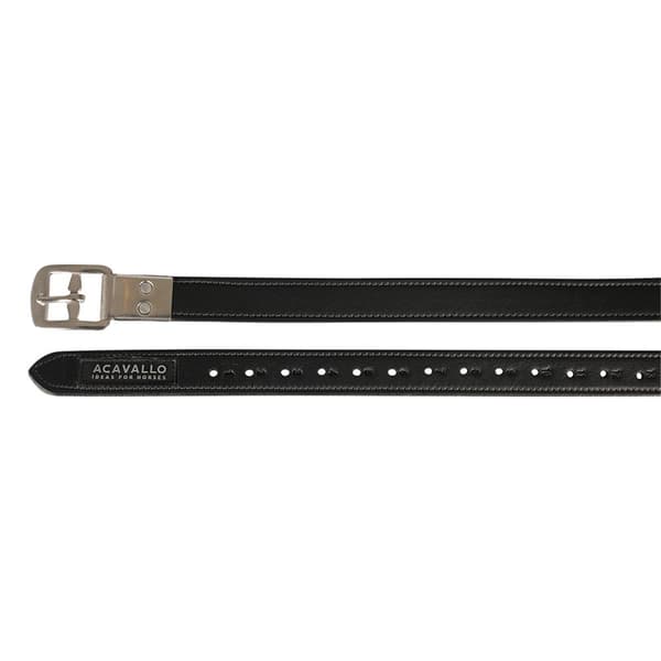 Acavallo Calfskin Læderremme Sort 160 cm