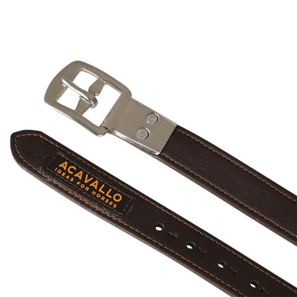 Acavallo Calfskin Läderremmar Brun 135 cm
