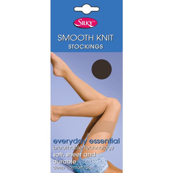 Silky Womens/Ladies Smooth Knit Stockings (1 Pairs)