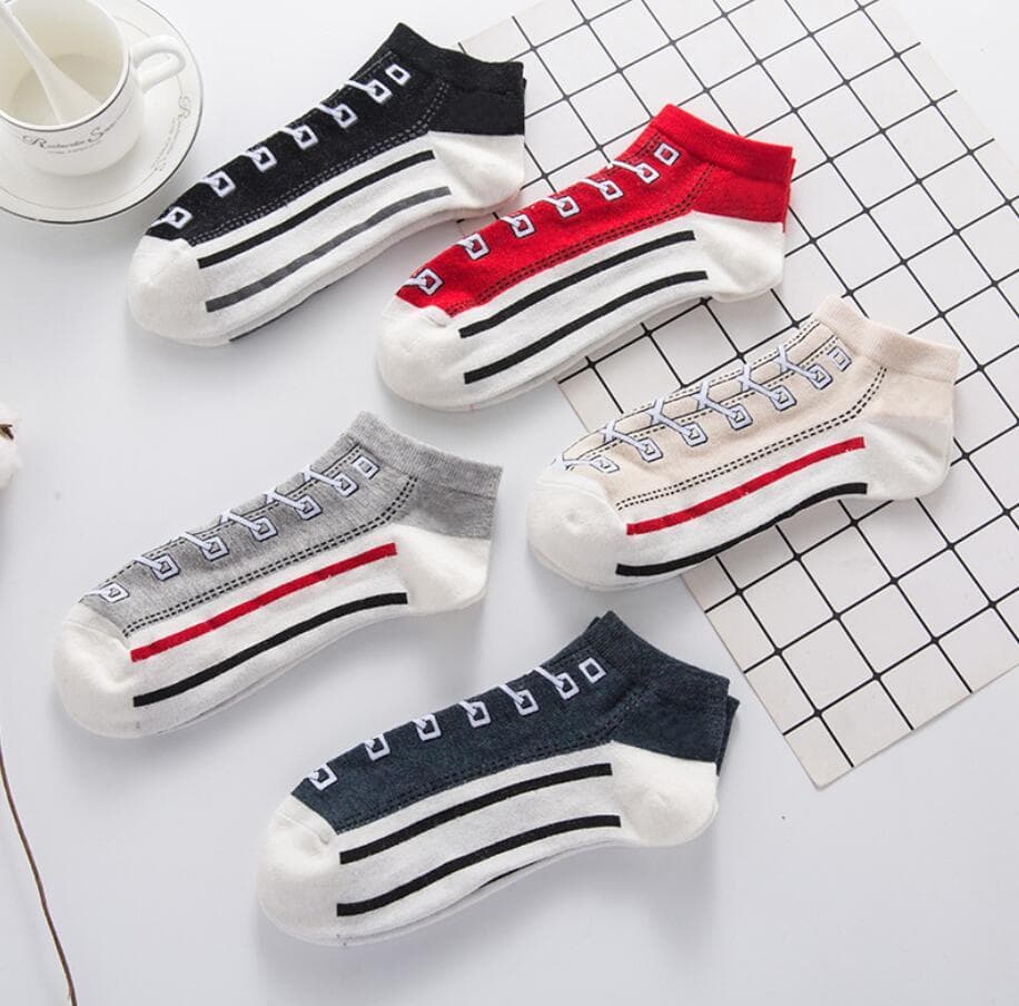 5x Unisex Short Socks