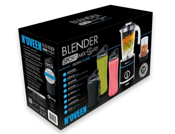 Noveen Sport Mix & Fit SB2000 Xline Black Cup tehosekoitin