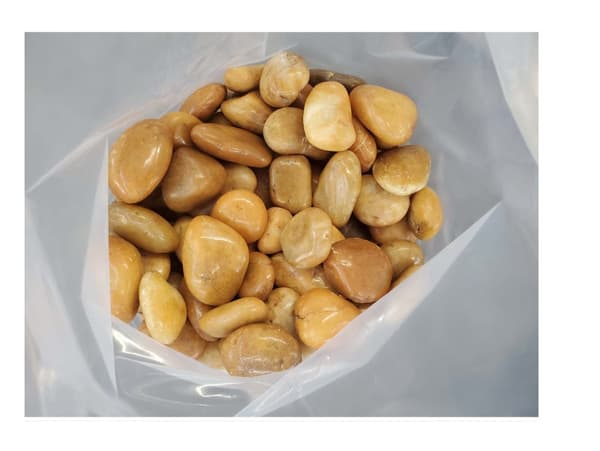 20 kg Polerad småsten Flodsten Pebbles Trädgårdsgrus Prydnadsgrus Gul