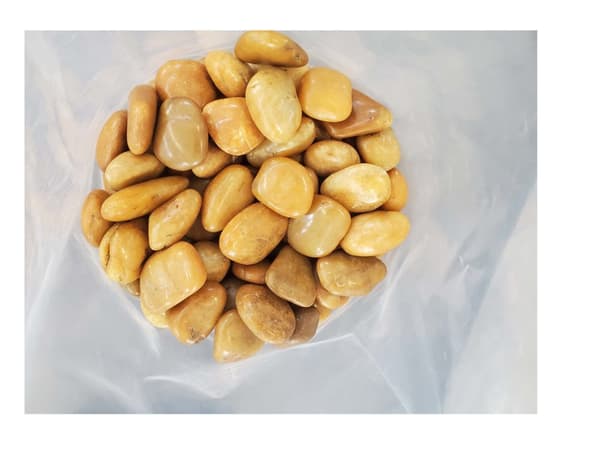 20 kg Polerad småsten Flodsten Pebbles Trädgårdsgrus Prydnadsgrus Gul