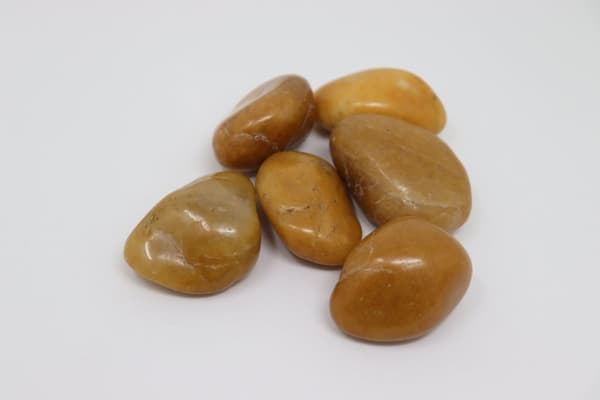 80 kg Polerad småsten Flodsten Pebbles Trädgårdsgrus Prydnadsgrus Gul