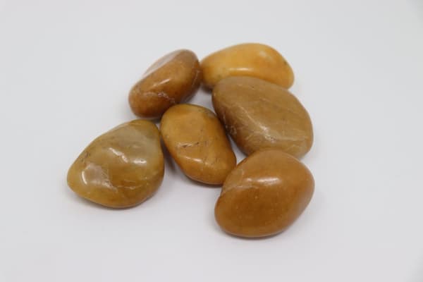 160 kg Polerade småsten Flodsten Pebbles Trädgårdsgrus Prydnadsgrus Gul