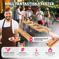 Miniatyrbild 4 av 11: Bord- och bänkset, 3-delad, hopfällbar - brun