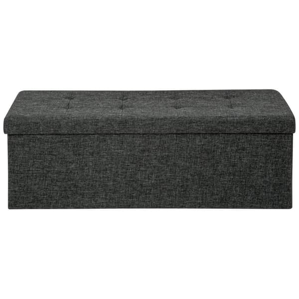 Foldbar puf med opbevaring 110x38x38cm - mørkegrå